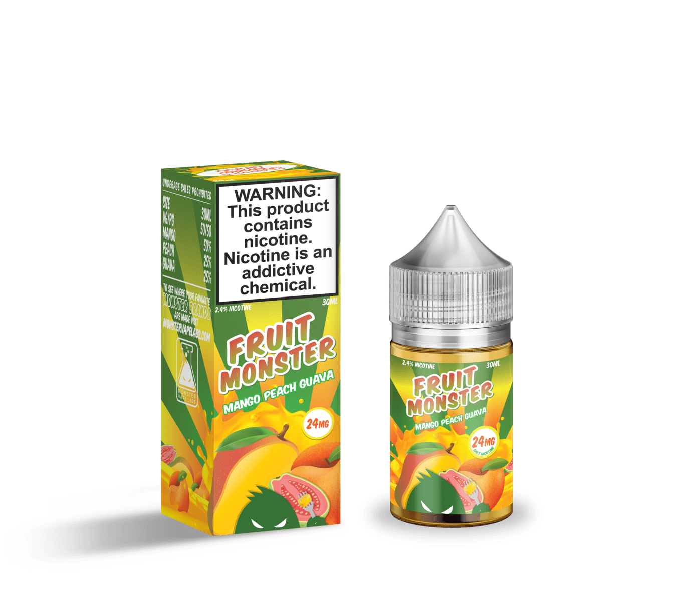 Monster Vape | Fruit Monster | Mango Peach Guava Salt 30ml