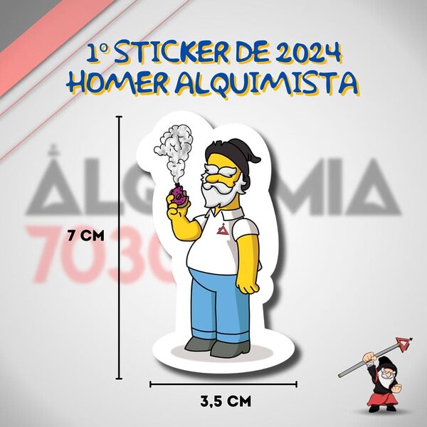 Sticker Homer Alquimista | Adesivo de Janeiro