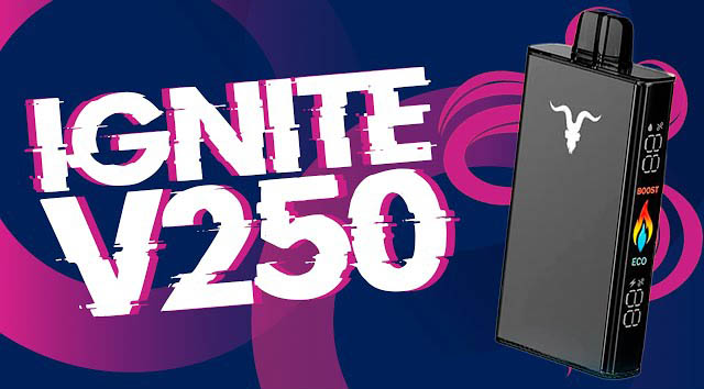 Ignite | v250 black edition pod descartável 25000 puffs banner