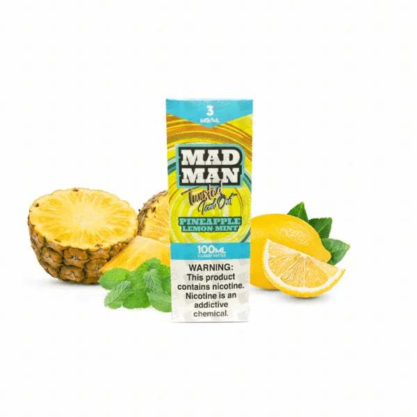 Líquido Mad Man Twisted Ice Out Freebase - Pineapple Lemon Mint