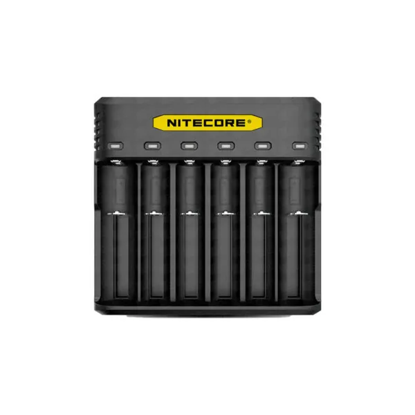 Carregador de Bateria Vape Cigarro Eletrônico - Nitecore - 6 Baterias - Q6 Quick Charge