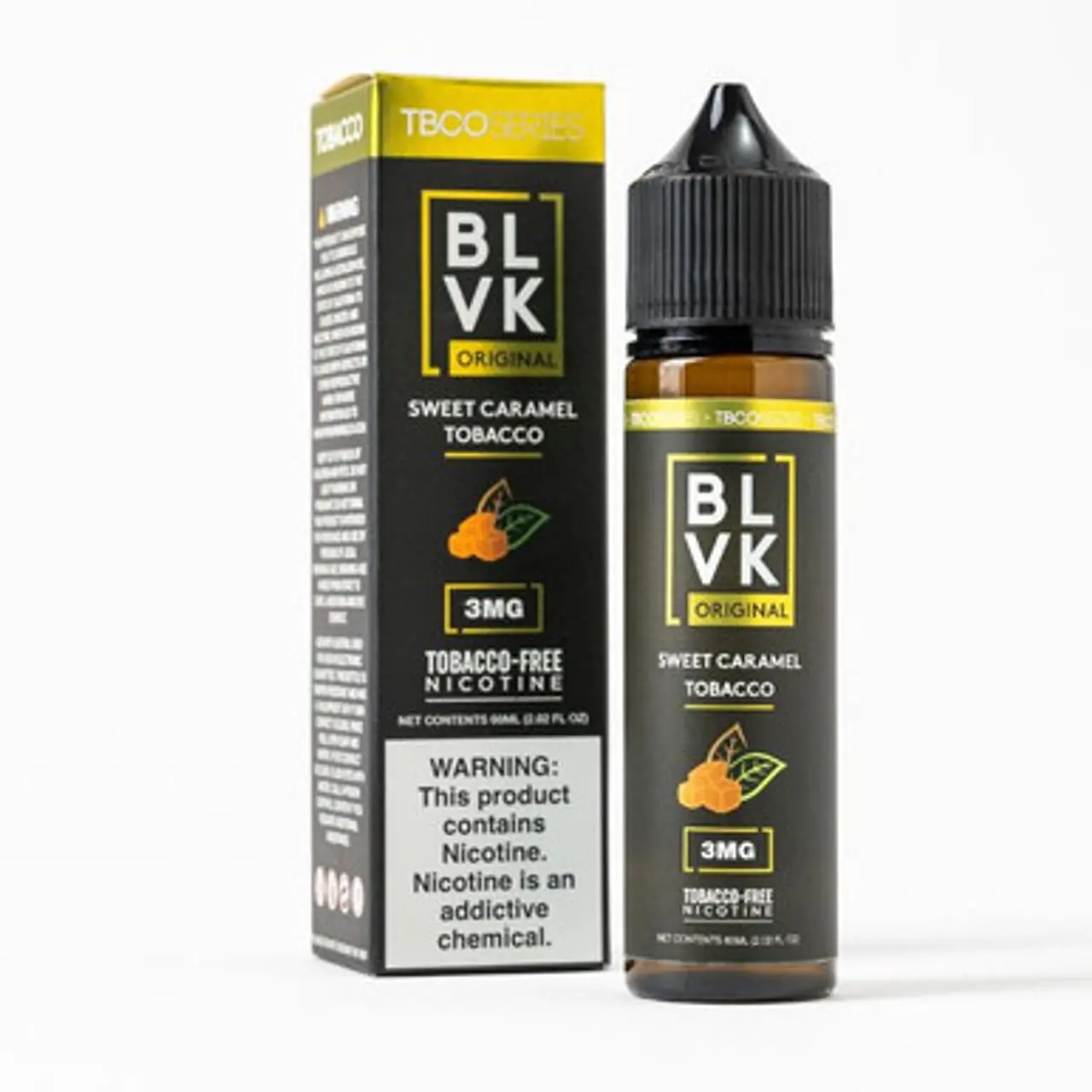 Líquido Blvk Original Tobacco Freebase - Sweet Caramel Tobacco